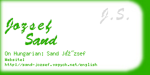 jozsef sand business card